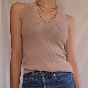 Size S Wishlist knitted vest mauve beige pullover